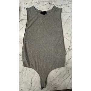 Alala Grey Flex Back Sleevelss Tank Top Bodysuit Grey Medium M Pristine